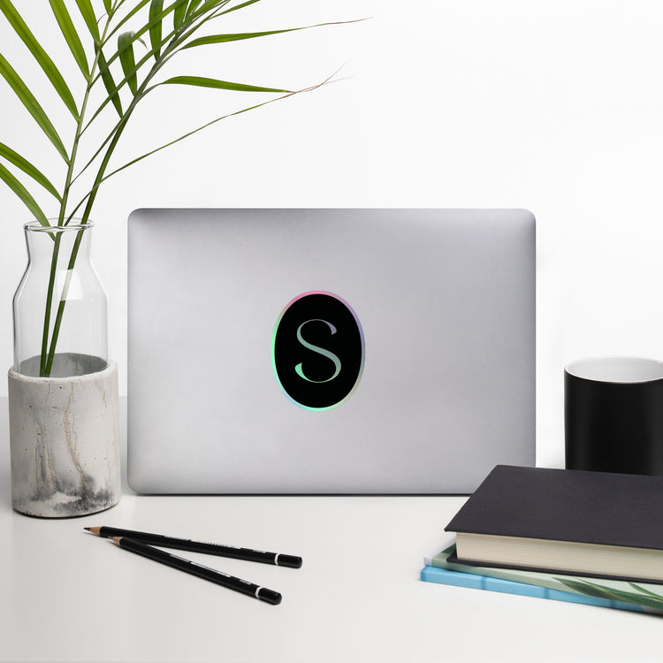 Solid Logo Holographic Sticker