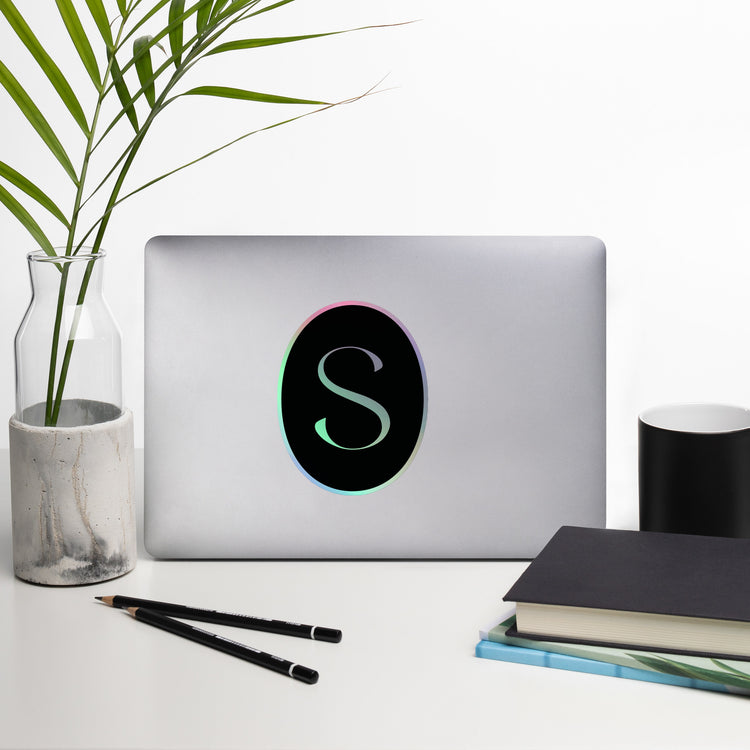 Solid Logo Holographic Sticker